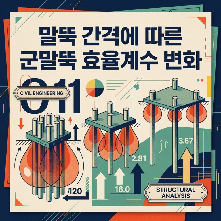 ai thumbnail poster 말뚝 간격에 따른 군말뚝 효율계수 변화 1786735068