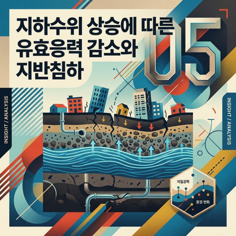 ai thumbnail poster 지하수위 상승에 따른 유효응력 감소와 지반침하 1787586613